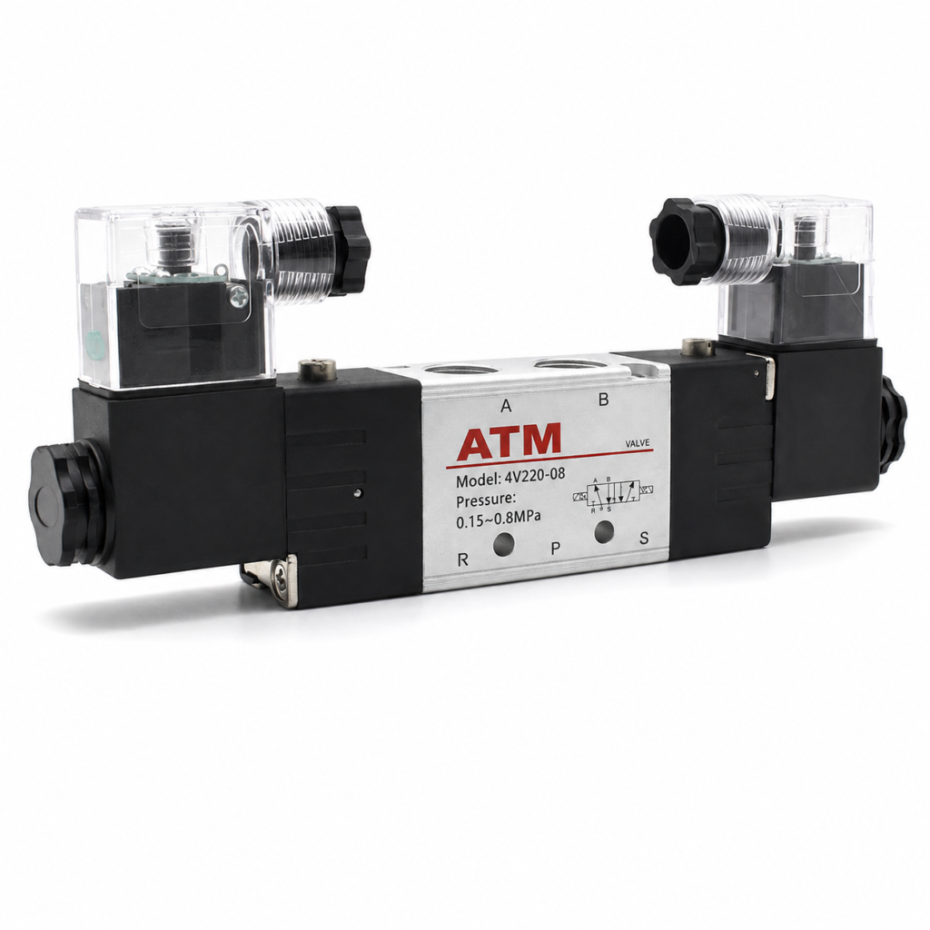 4V220 Series 5/2-Way Double Solenoid Valve