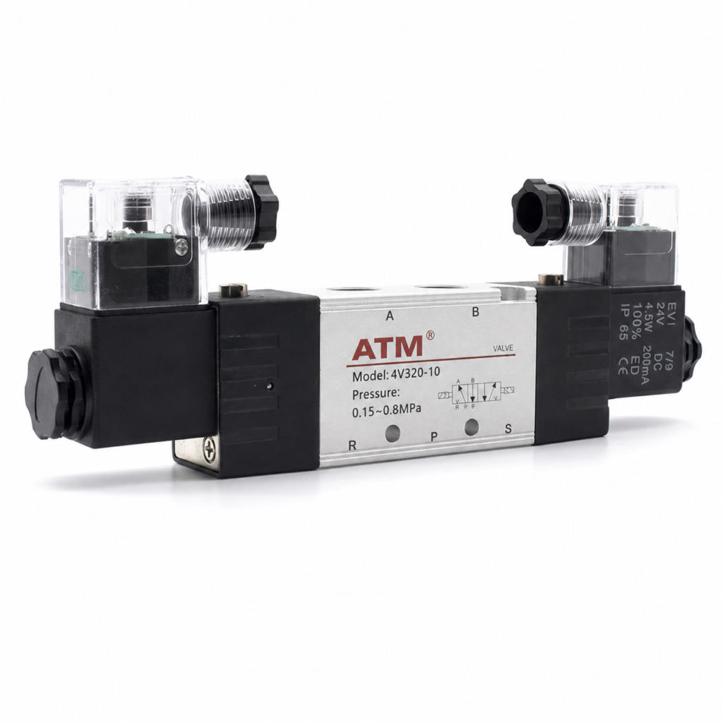 4V320 Series 5/2-Way Double Solenoid Valve