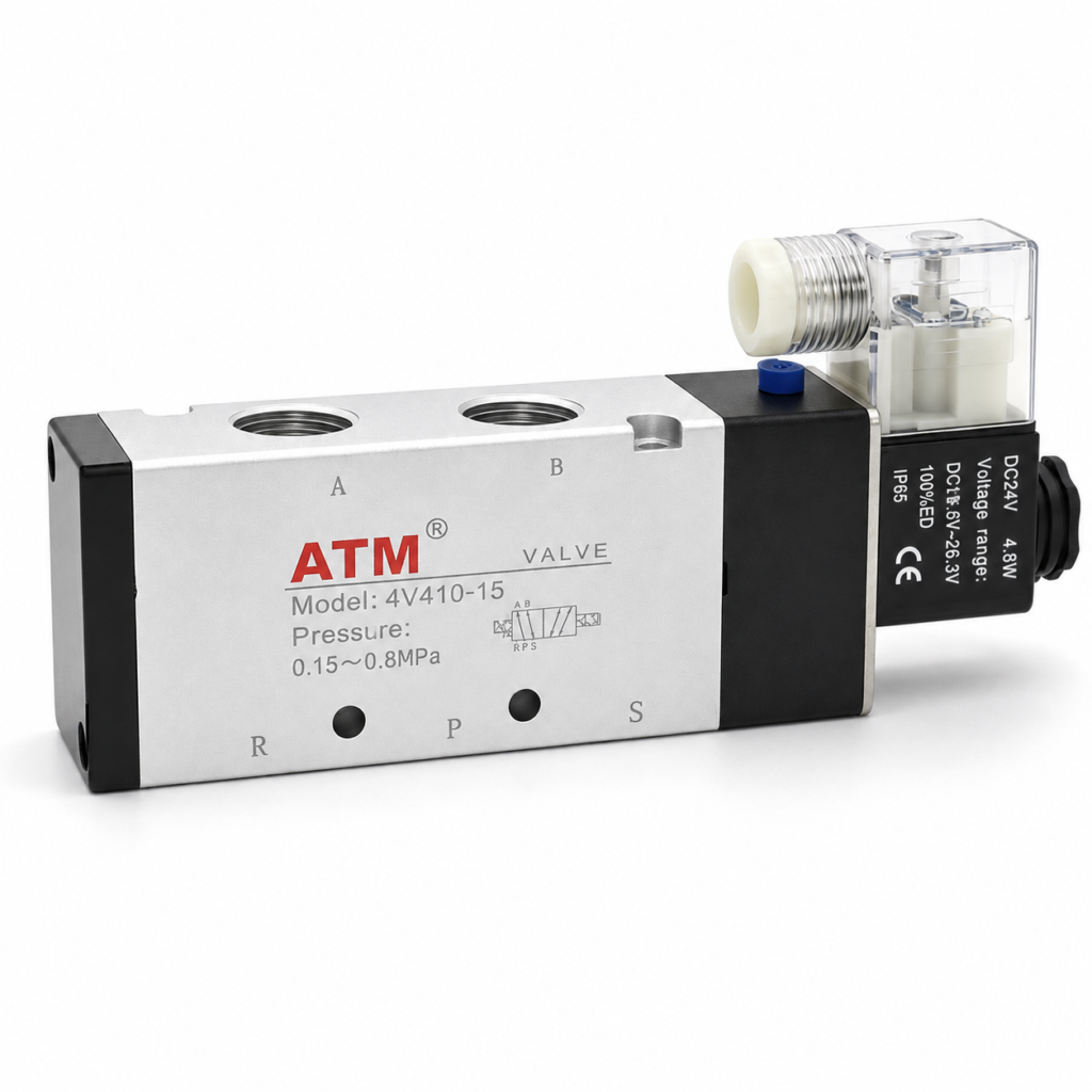 4V410 Series 5/2-Way Single Solenoid Valve