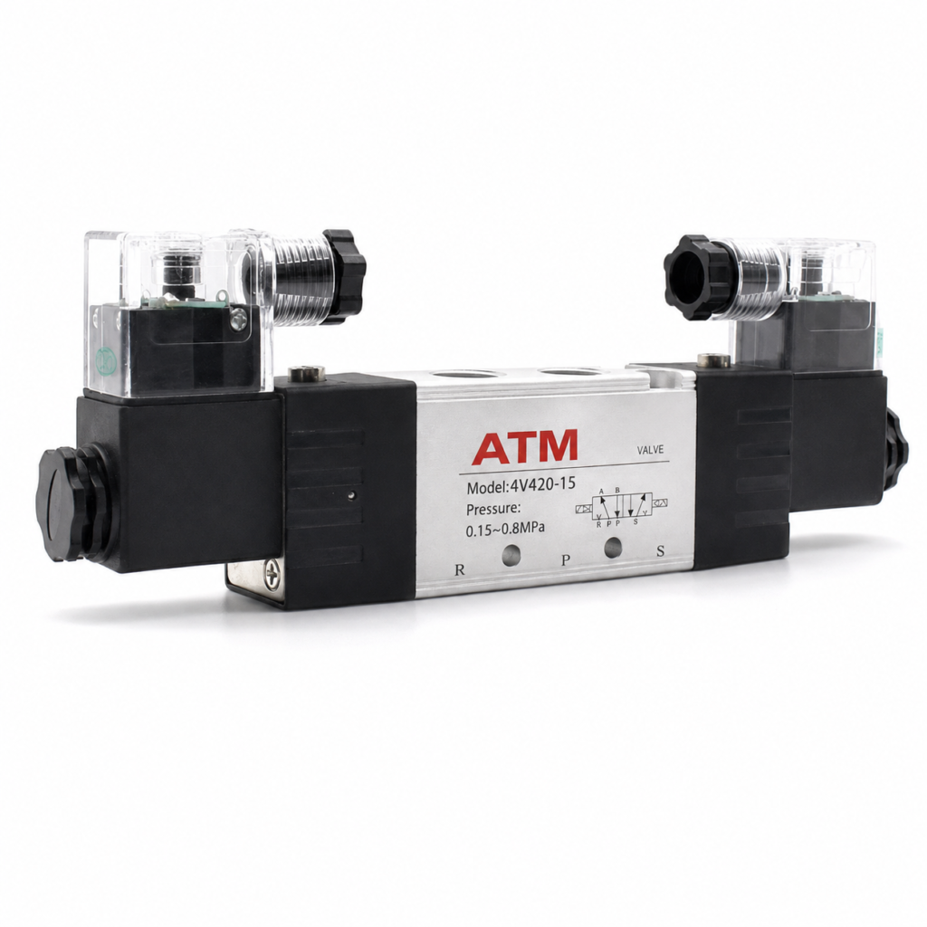 4V420 Series 5/2-Way Double Solenoid Valve