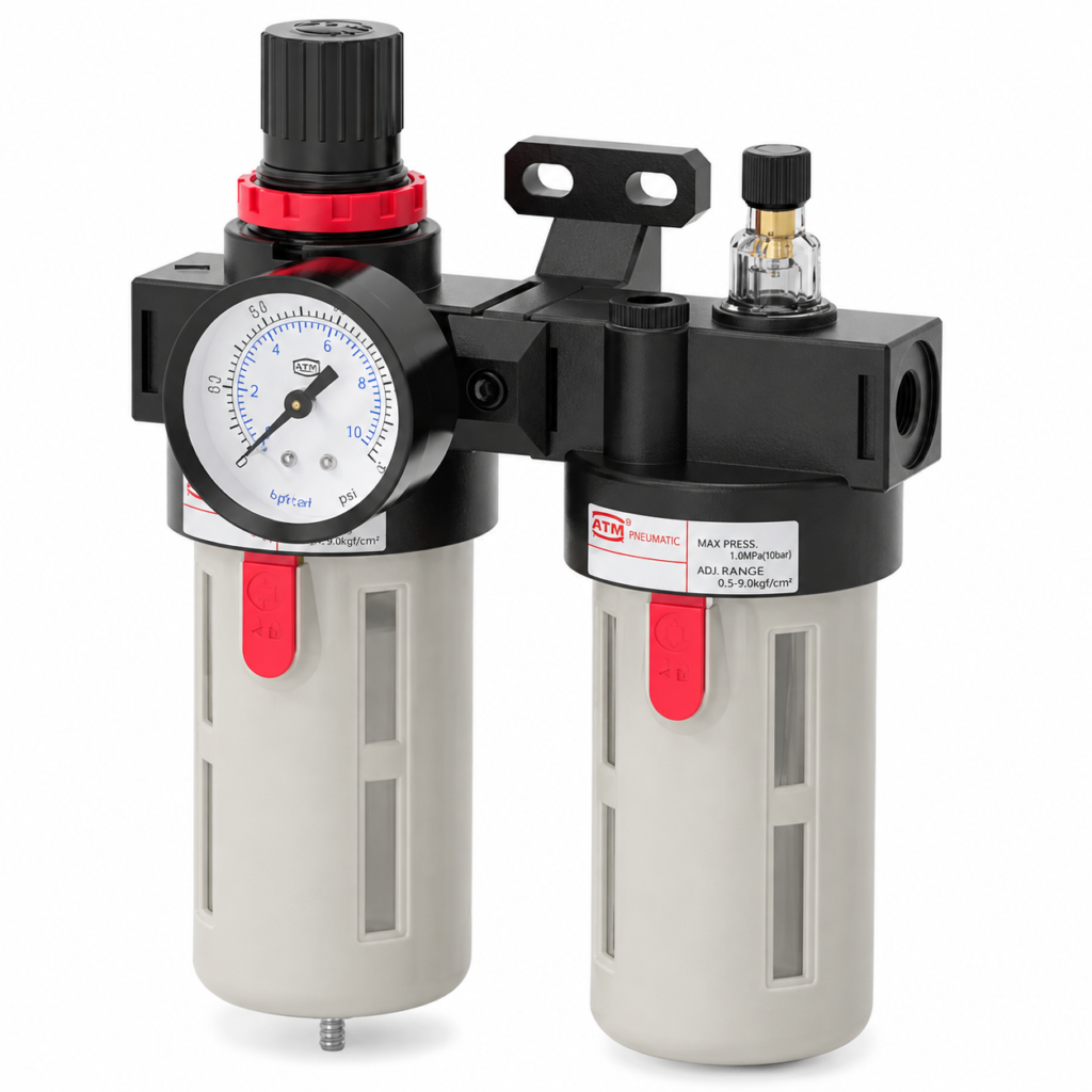 AirTAC BFC Series Two-Piece Filter Regulator Lubricator Unit