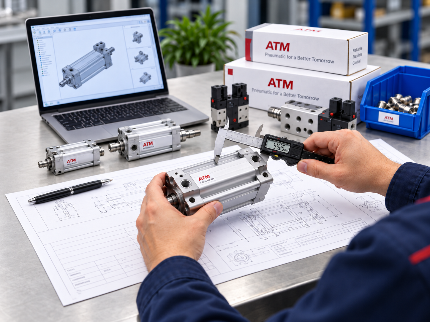 Pneumatic component identification using technical references