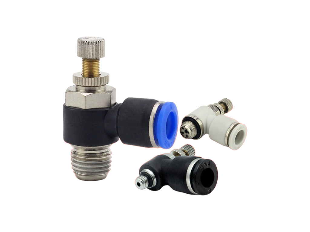 SL Series Elbow Pneumatic Speed Controller Fitting